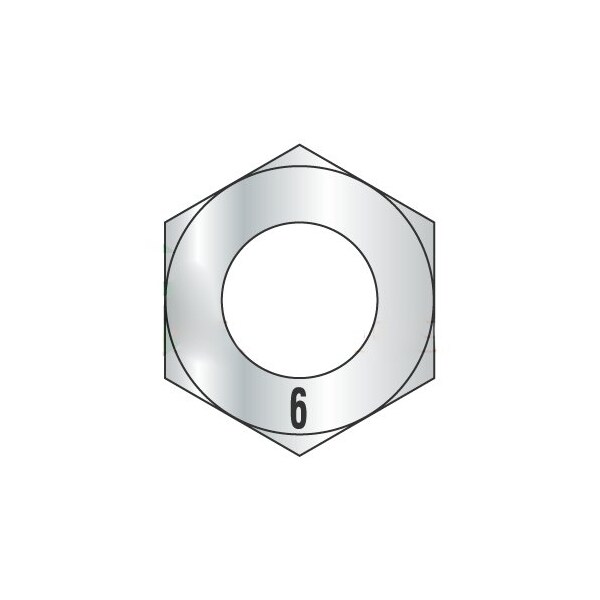 Newport Fasteners Hex Nut, M2.5-0.45, Steel, Class 6, Zinc Plated, 2 mm Ht, 15000 PK 699671 - main
